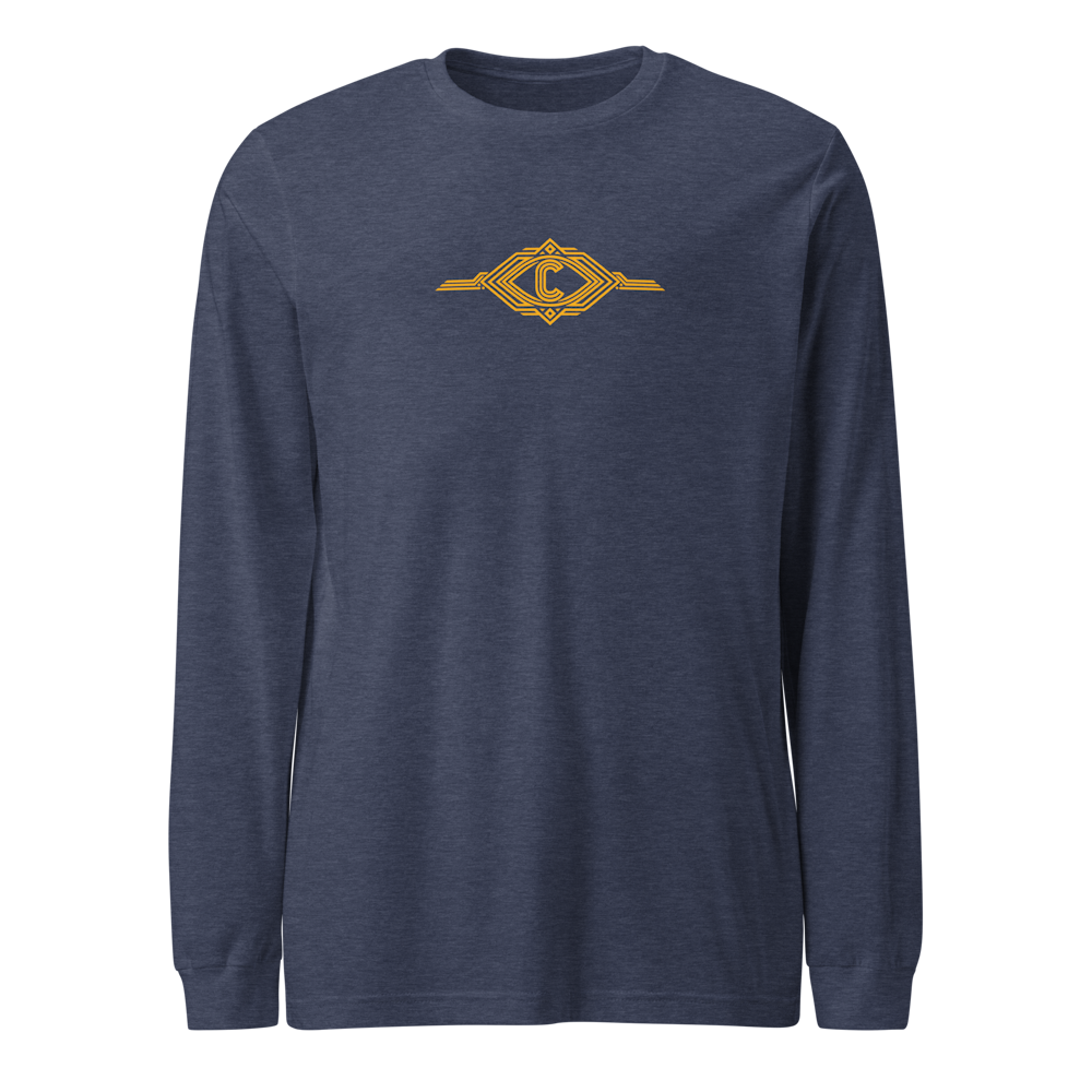 Heather navy DecoVoice Long Sleeve Tee, front