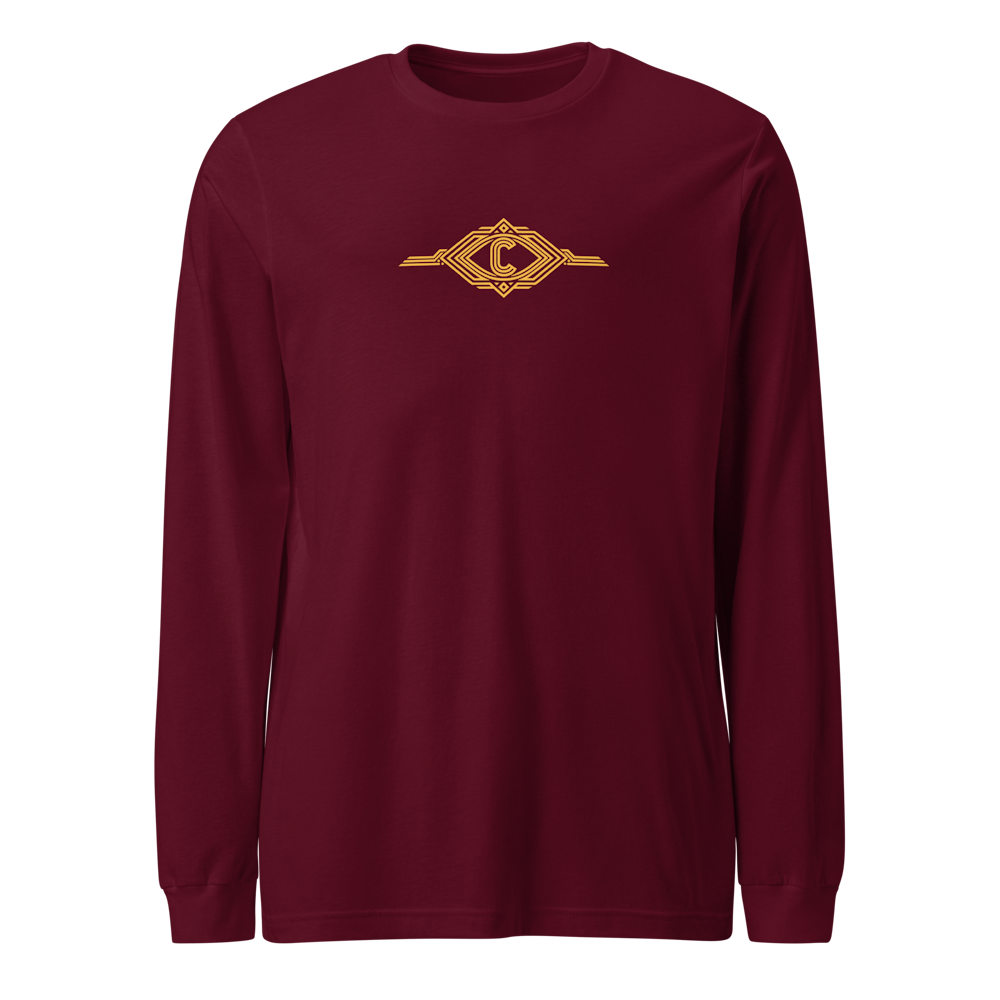Maroon DecoVoice Long Sleeve Tee, front